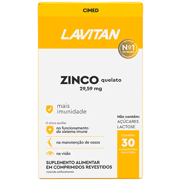 Lavitan Zinco Quelato 29,59mg  30 comprimidos