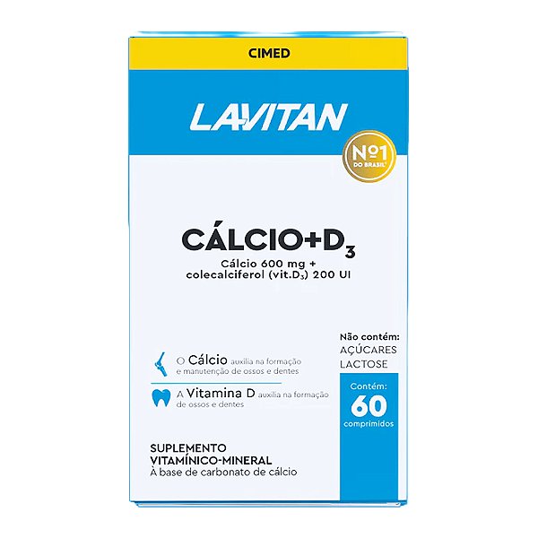 Lavitan Cálcio + Vit D3 60cp