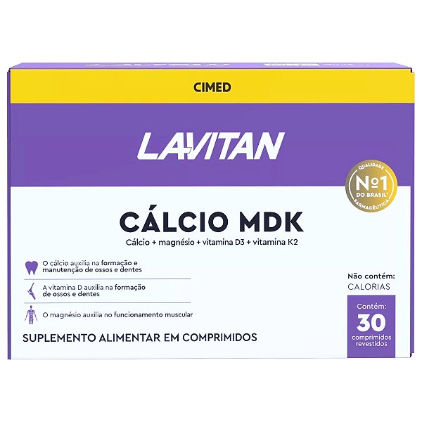 Lavitan Cálcio MDK 30 Comprimidos Revestidos