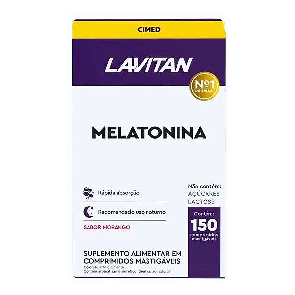 Lavitan Melatonina Morango 150 Comprimidos