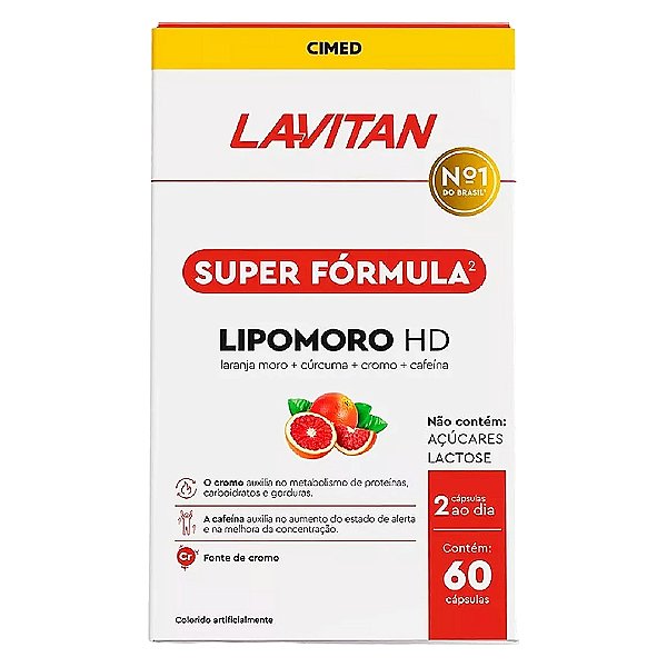 Suplemento Alimentar Lavitan Lipomoro Hd 60 Cápsulas