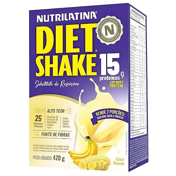 Diet Shake Sabor Banana 420g Nutrilatina