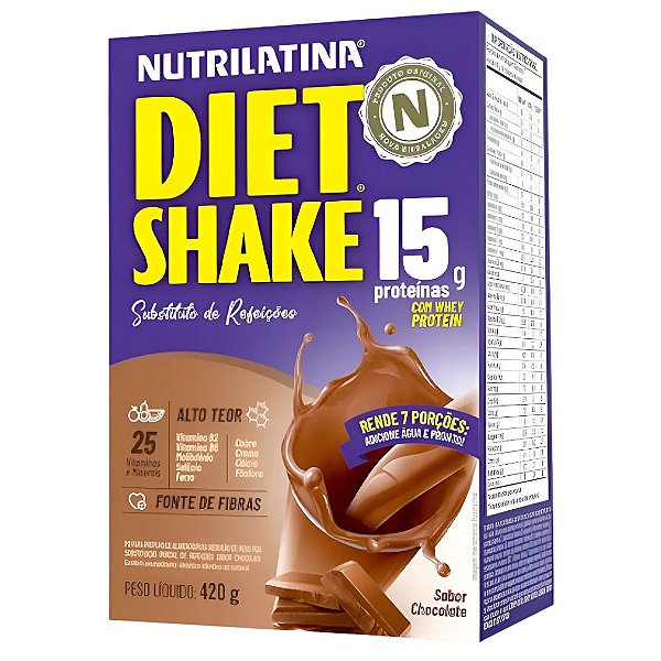 Diet Shake Sabor Chocolate 420g Nutrilatina