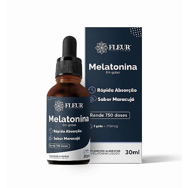 Fleur Melatonina Em Gotas Sabor Maracujá 30 ml