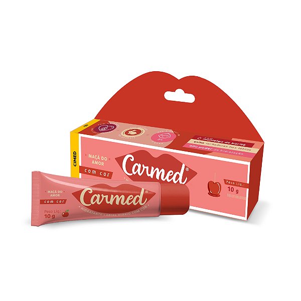 Carmed Hidratante Labial Maçã do Amor Com Cor 10g