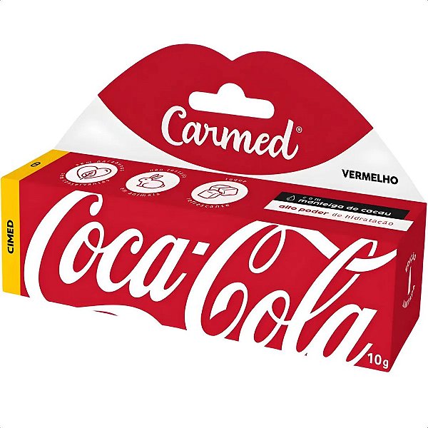 Hidratante Labial Carmed Coca Cola Vermelho 10g