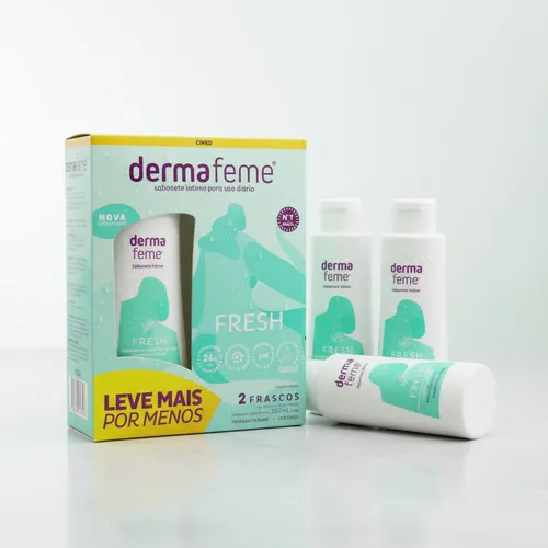 Kit 2 Sabonetes Íntimo Derma Feme Fresh 200ml - Cimed