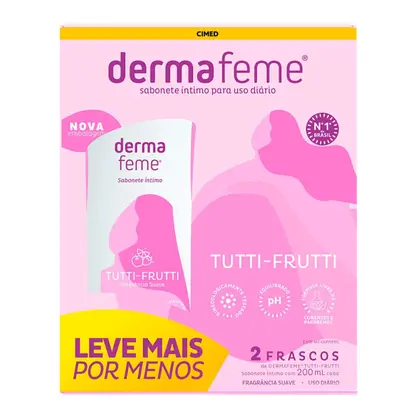Kit 2 Sabonetes Íntimo Derma Feme Tutti Frutti 200ml - Cimed