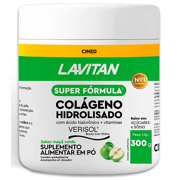 Lavitan Colágeno Hidrolisado Verisol Maçã Verde 300g Cimed