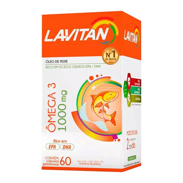 Lavitan Ômega 3 1000mg 60 cápsulas