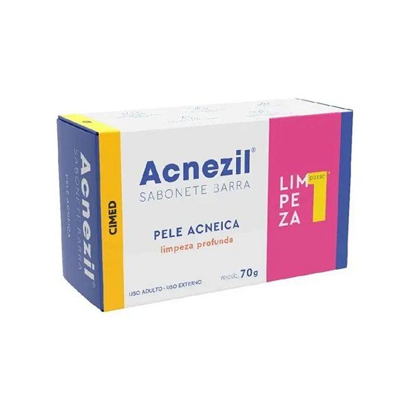 Acnezil Sabonete Em Barra 70 Gr Pele Acneica Cimed