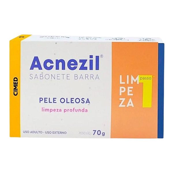 Acnezil Sabonete Em Barra 70 Gr Pele Oleosa Cimed