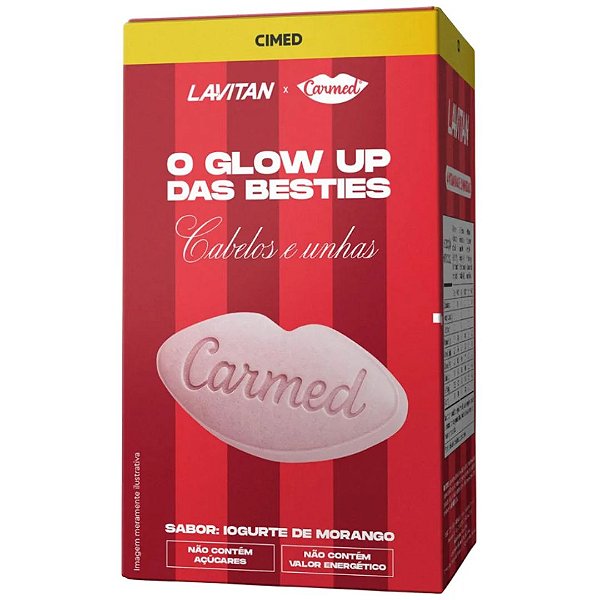 Carmed Glow Up Das Besties Cabelos e Unhas 60un Mastigáveis