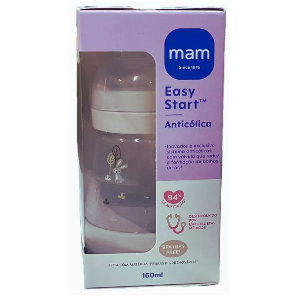 Mamadeira Mam Easy Start Neutra 160ml 0+ meses