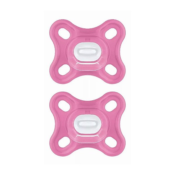 Chupeta Mam Comfort Dupla Menina 100% Silicone