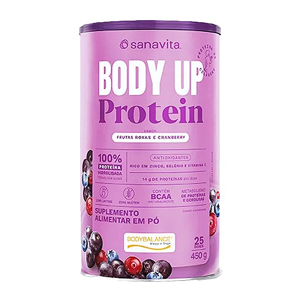 Body Up Sanavita Proteína Frutas Roxas E Cranberry 450g