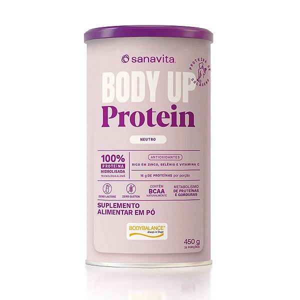 Sanavita Body UP Protein 100% Proteína Isolada 450g Neutro