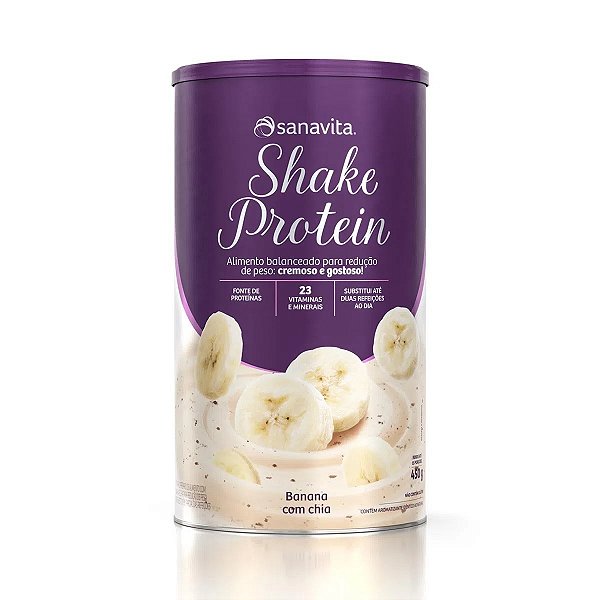 Sanavita Shake Protein Banana com Chia 450g