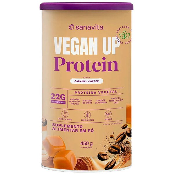 Vegan Up Protein Caramel Coffee Sanavita Vegano 450g