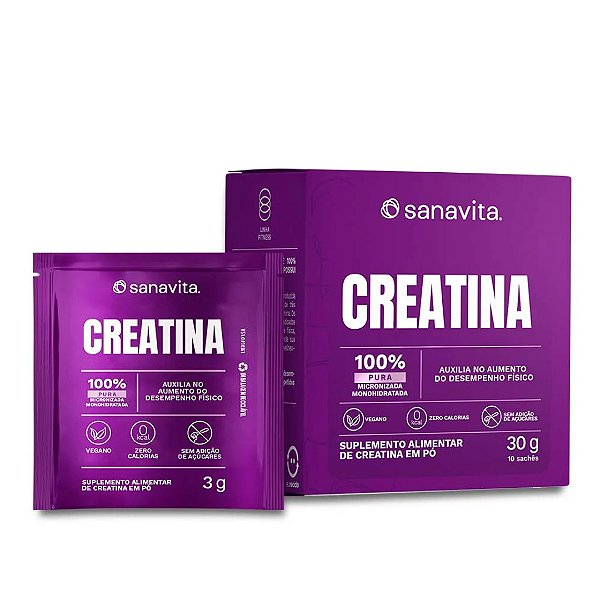 Creatina 100% Pura Sanavita - Sachês