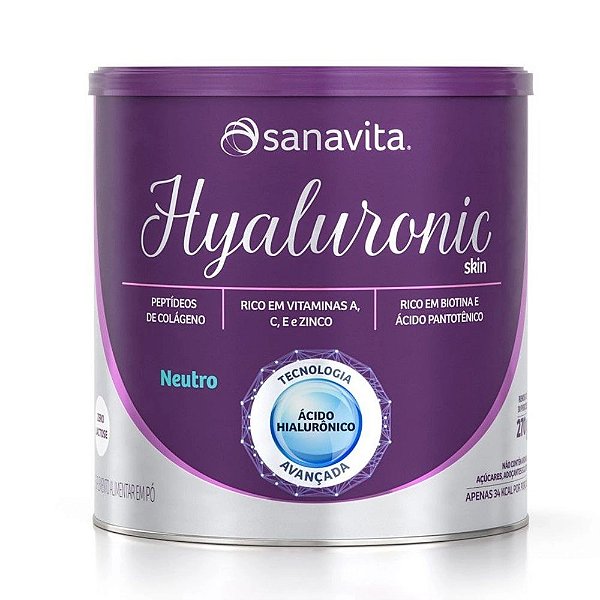 Hyaluronic Skin Sanavita 270g Ácido Hialurônico Neutro