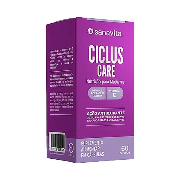 Ciclus Care da Sanavita Nutrição Para Mulheres 60 Cápsulas