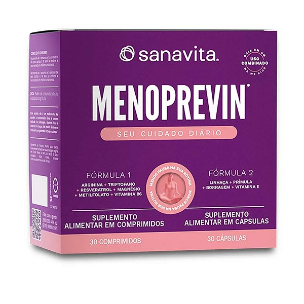 Menoprevin Cuidado Diário Sanavita 2em1 30 Cápsulas