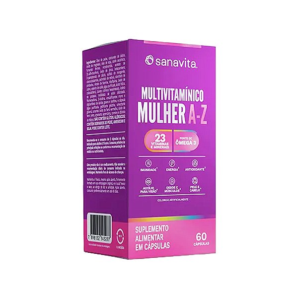 Multivitamínico Mulher A-Z Sanavita 60 Cápsulas