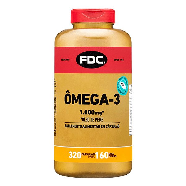 FDC Ômega 3 1000mg 320 Cápsulas Importado USA