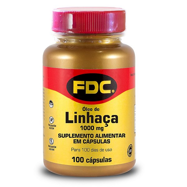 FDC Oléo de Linhaça 1000mg 100 Cap IMPORTADO USA