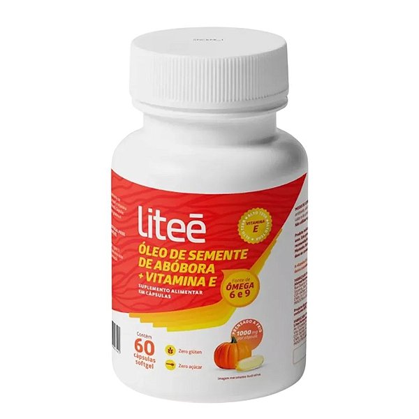 Liteé Óleo De Semente De Abóbora + Vitamina E 60 Cáps