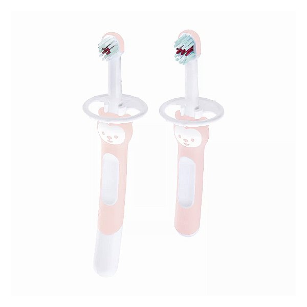 Kit Escova Dental Baby Treinamento Learn to Brush Rosa Mam