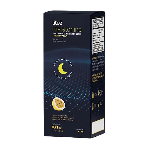 Liteé Melatonina 0,21 mg Em Gotas 30ml Sabor Maracujá
