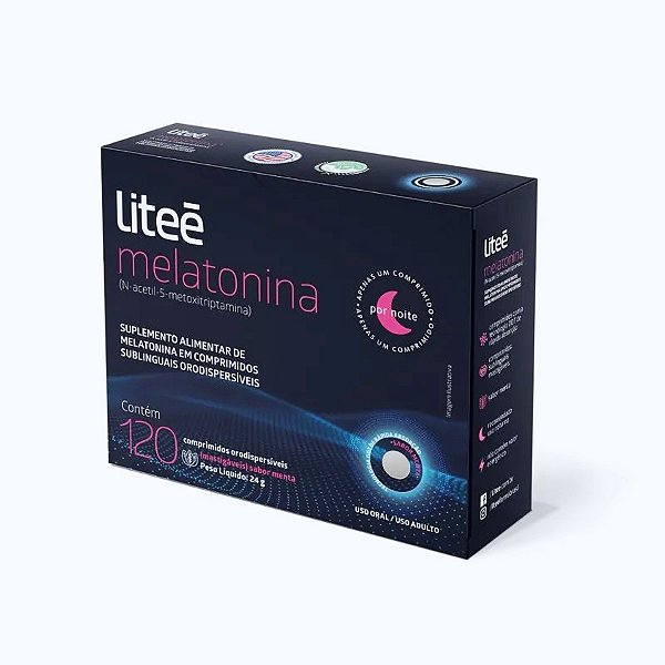 Liteé Melatonina 120 comp Mastigáveis Menta