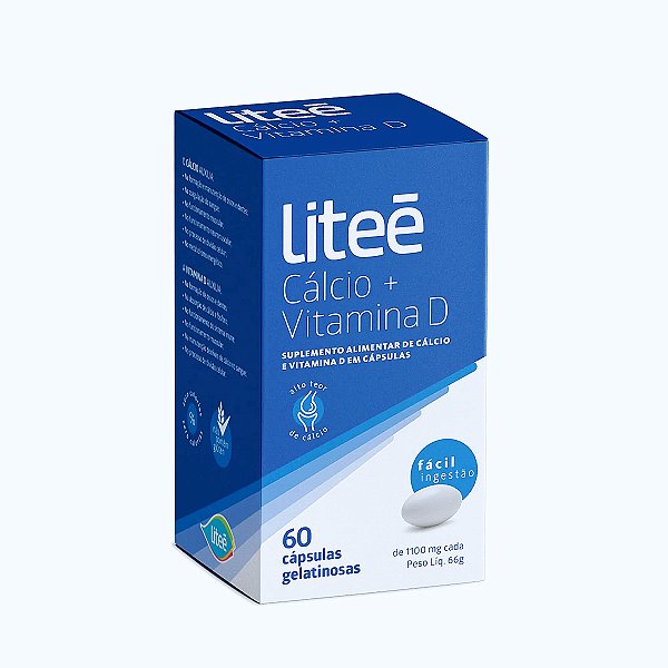 Liteé Cálcio + Vitamina D 60 Cápsulas