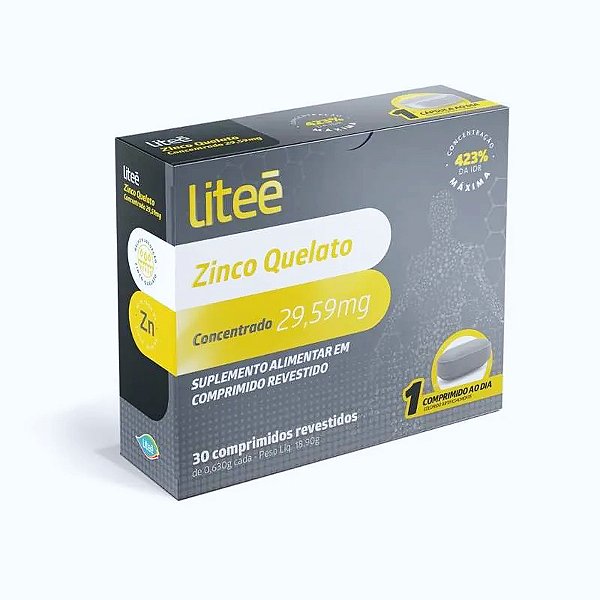 Liteé Zinco Quelato Concentrado 29,59mg  30 comprimidos