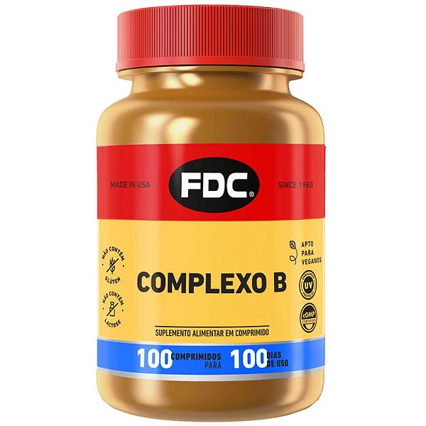 FDC Complexo B 100 comprimidos IMPORTADO USA