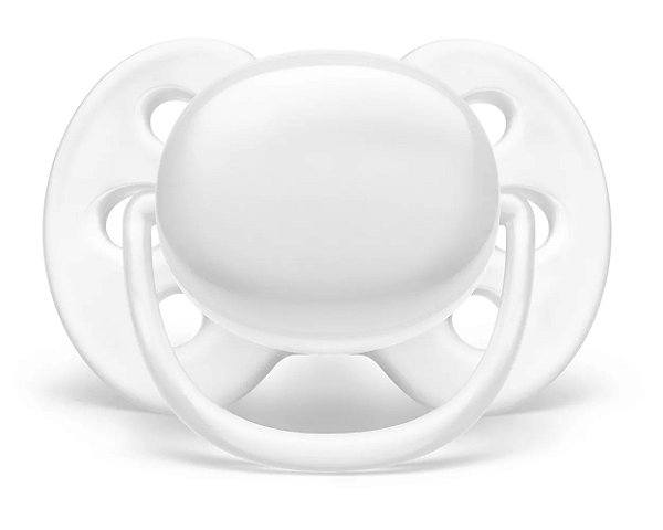 Chupeta Ultra Soft Unitária Branca 0-6 Meses Avent