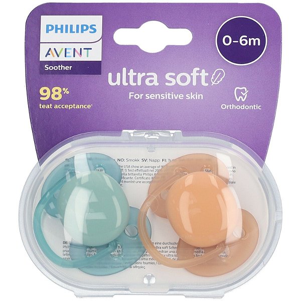 Chupeta Ultra Soft Dupla Deco Neutra 0-6 Meses Avent