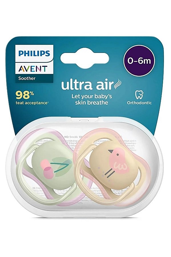 Chupeta Ultra Air Dupla Decorada 0-6 Meses Avent