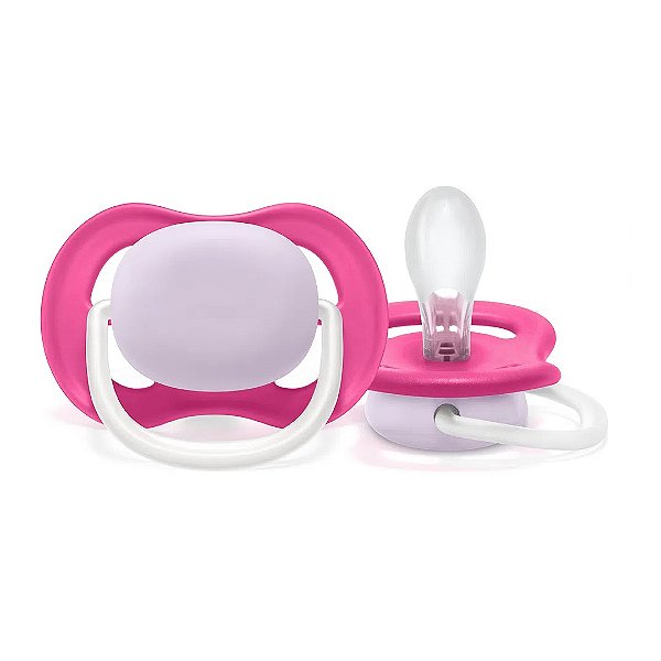 Chupeta Ultra Air Unitaria Lisa 6-18 Meses Menina Avent