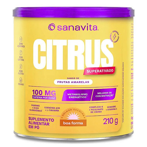 Citrus Superativado Sanavita Foco Energia - Frutas Amarelas