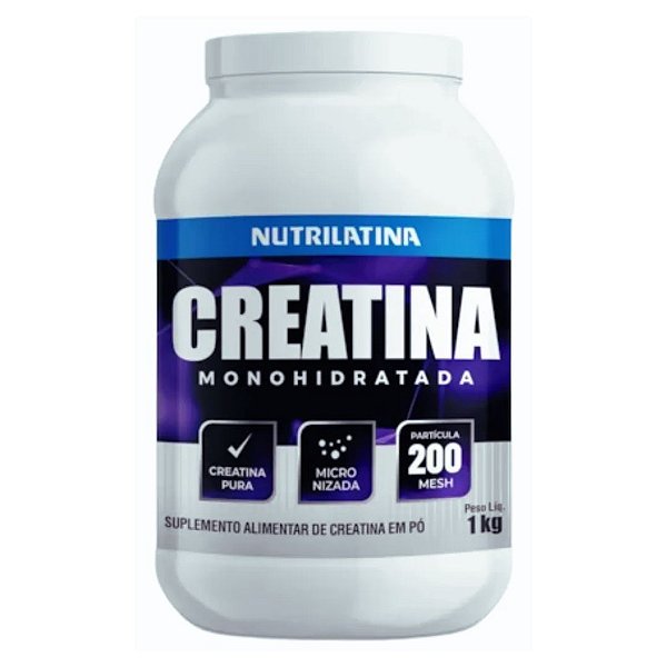 Creatina Pura Pó Monohidratada Micronizada Nutrilatina 1Kg