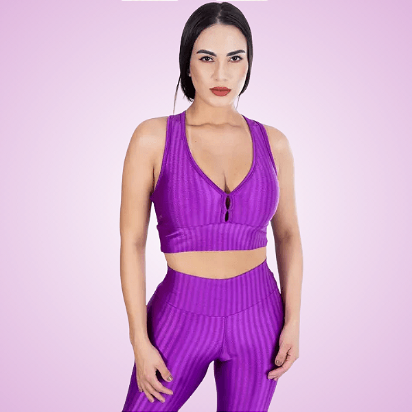 Top Nadador 3D com Bojo Roxo
