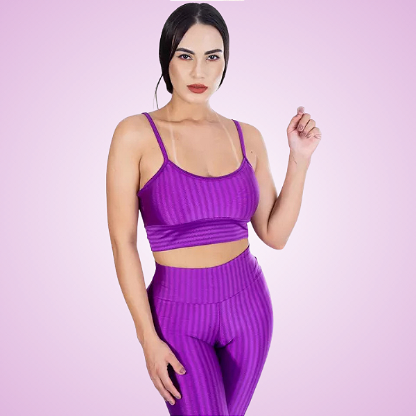 Top Alcinha 3D com Bojo Roxo