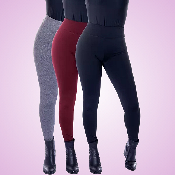 Kit 3 Leggings Flaneladas (à partir de R$71,91 cada)