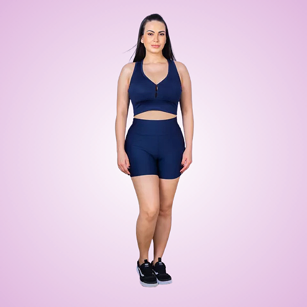 Conjunto Top Nadador + Shorts com Bolso Suplex