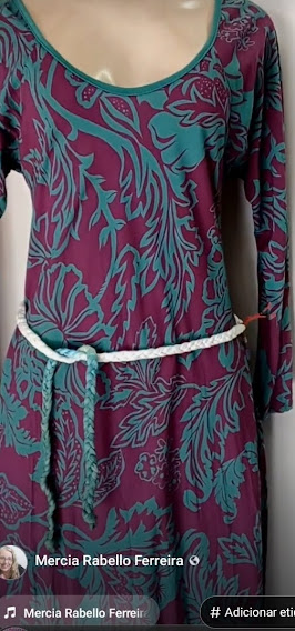 Vestido longo em malha