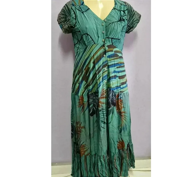 Vestido longo estampado Alplarrabyo