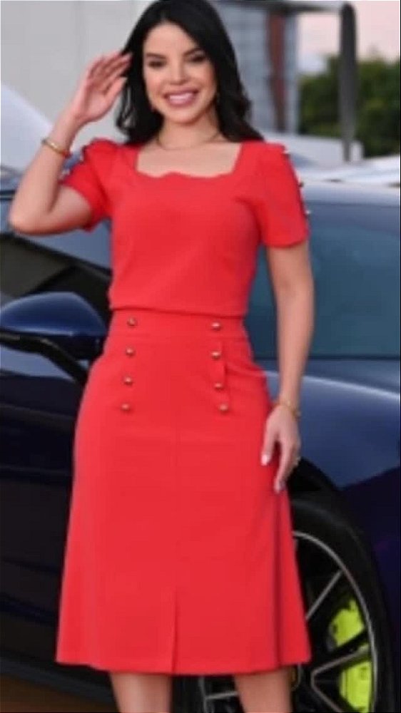 Conjunto midi em tecido